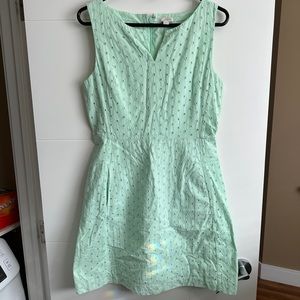Mint green eyelet dress